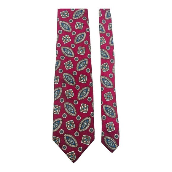 Pierre Balmain 100% Italian Silk Men's Tie Extra Long Burgundy - Picture 1 of 6